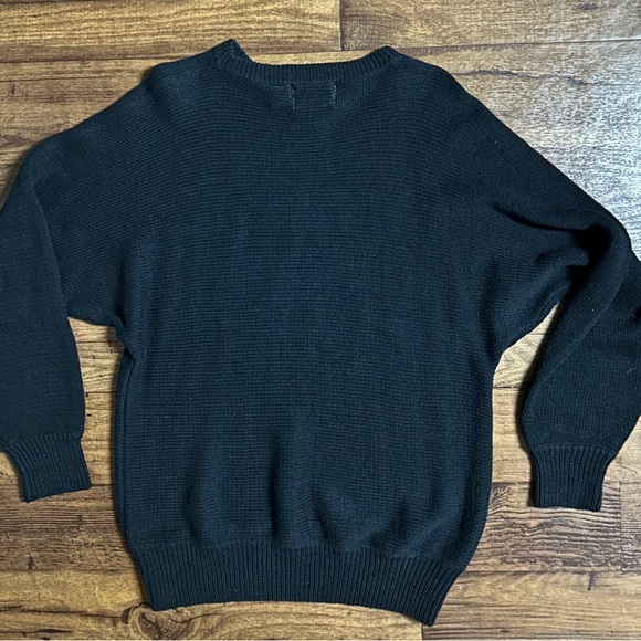 Marmie West • Vtg • 1980’s • Medium • Beaded/• Floral • Black • Sweater - Picture 7 of 10